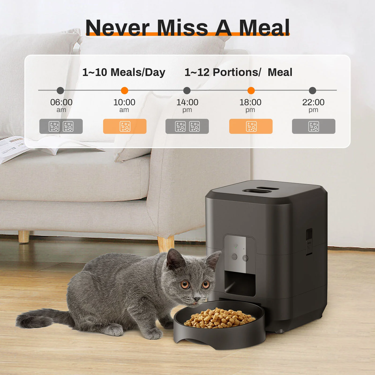 HEYBO Smart Pet Feeder | Automatic, 2L Capacity for Cats & Dogs