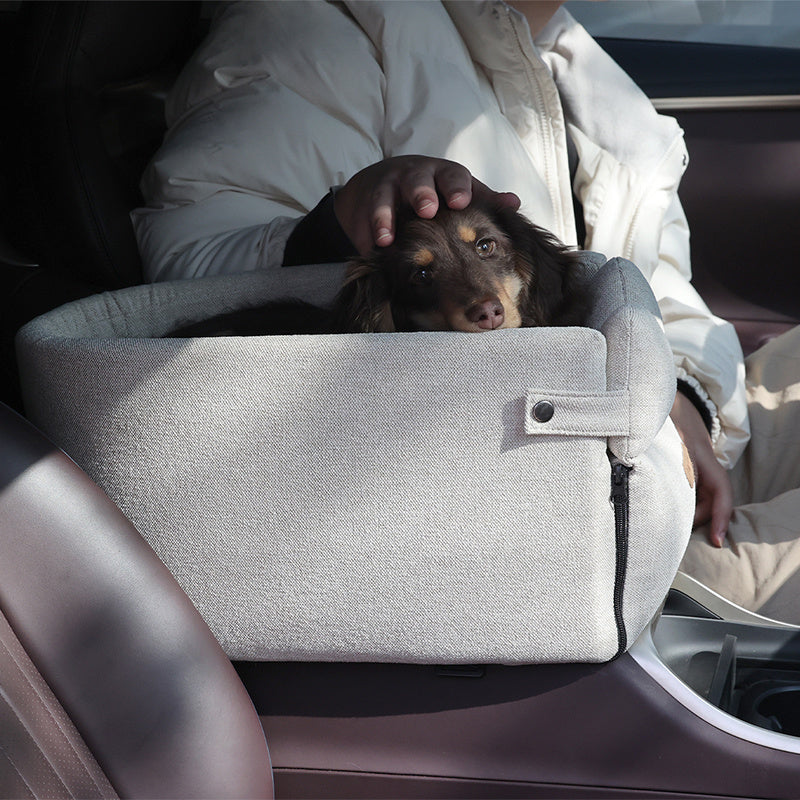 Ultimate Portable Car Dog Bed - Safe & Cozy Travel Carrier for Small Pets