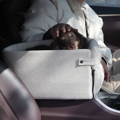 Ultimate Portable Car Dog Bed - Safe & Cozy Travel Carrier for Small Pets