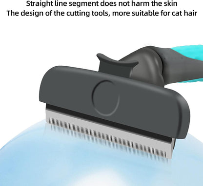 Pet Grooming Brush Effectively Reduces Shedding by up to 98% Professional Deshedding Tool for Dogs and Cats Furminator for Dogs Dog Brush Dog Brush for Shedding Cat Brush Slicker Brush (Blue, Large)